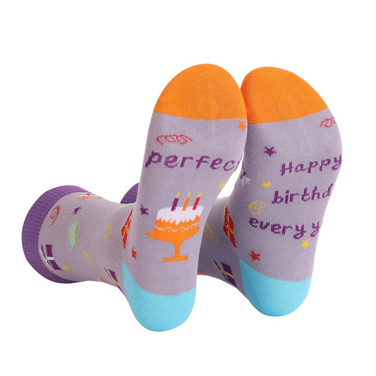 Birthday Socks Purple